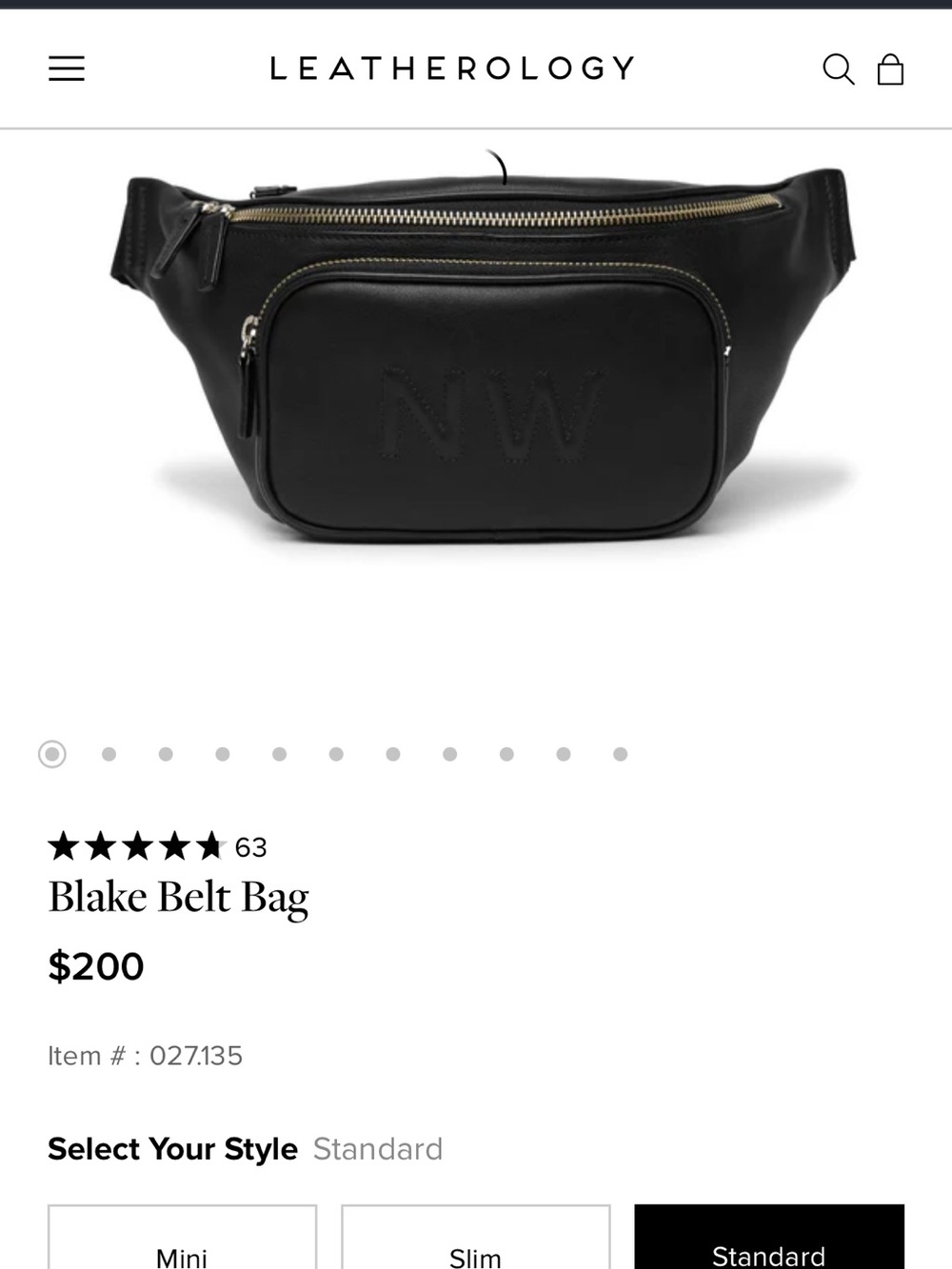 Leatherology Blake Belt Bag - Black